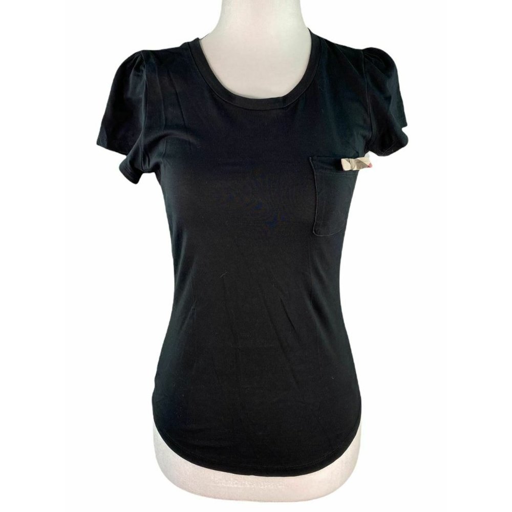 Burberry black bow pocket shirt